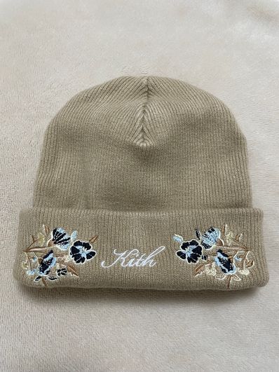 Kith Floral Script Beanie "Canvas"