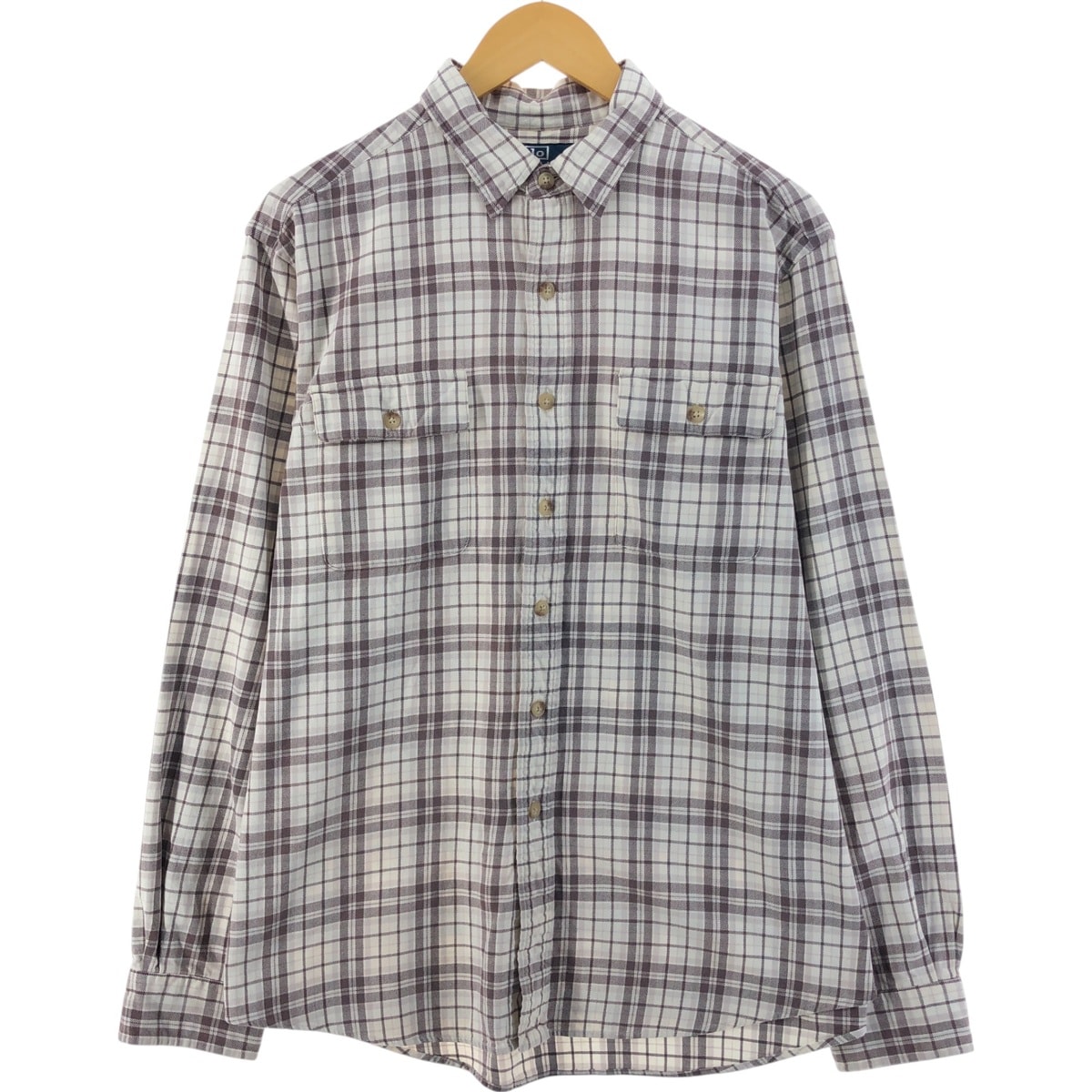 古着 ラルフローレン Ralph Lauren POLO by Ralph Lauren 長袖 コットンチェックシャツ メンズL相当/eaa534748