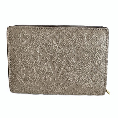 【値下げ】 LOUIS VUITTON ルイ・ヴィトン ポルトフォイユ クレア トゥルトレール 二つ折り財布 M80152 モノグラムアンプラント ベージュ レディース【中古】