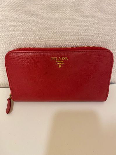 PRADA Saffiano Leather Round Long Wallet "Pink"