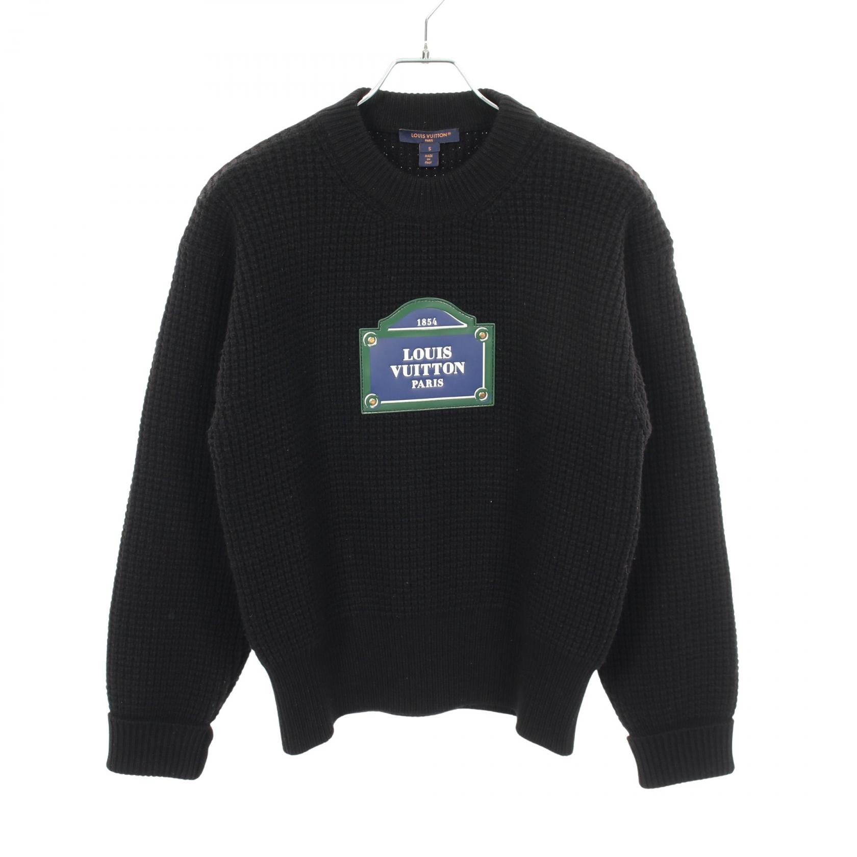 ルイ・ヴィトン LOUIS VUITTON LVストリートサイン ニット 衣料品 トップス ウール カシミヤ レディース ブラック系 / ネイビー系 / グリーン系 RW232WB DWF FPKL82 【中古】