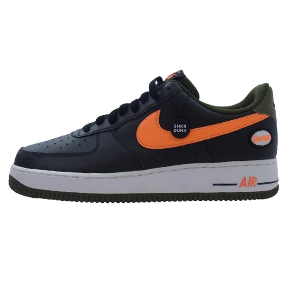 NIKE ナイキ スニーカー DH7440-001 AIR FORCE 1 07 LV8 HOOPS エア フォース フープス2タイプ ローカット スニーカー ブラック系 オレンジ系 29cm【新古品】【未使用】【中古】