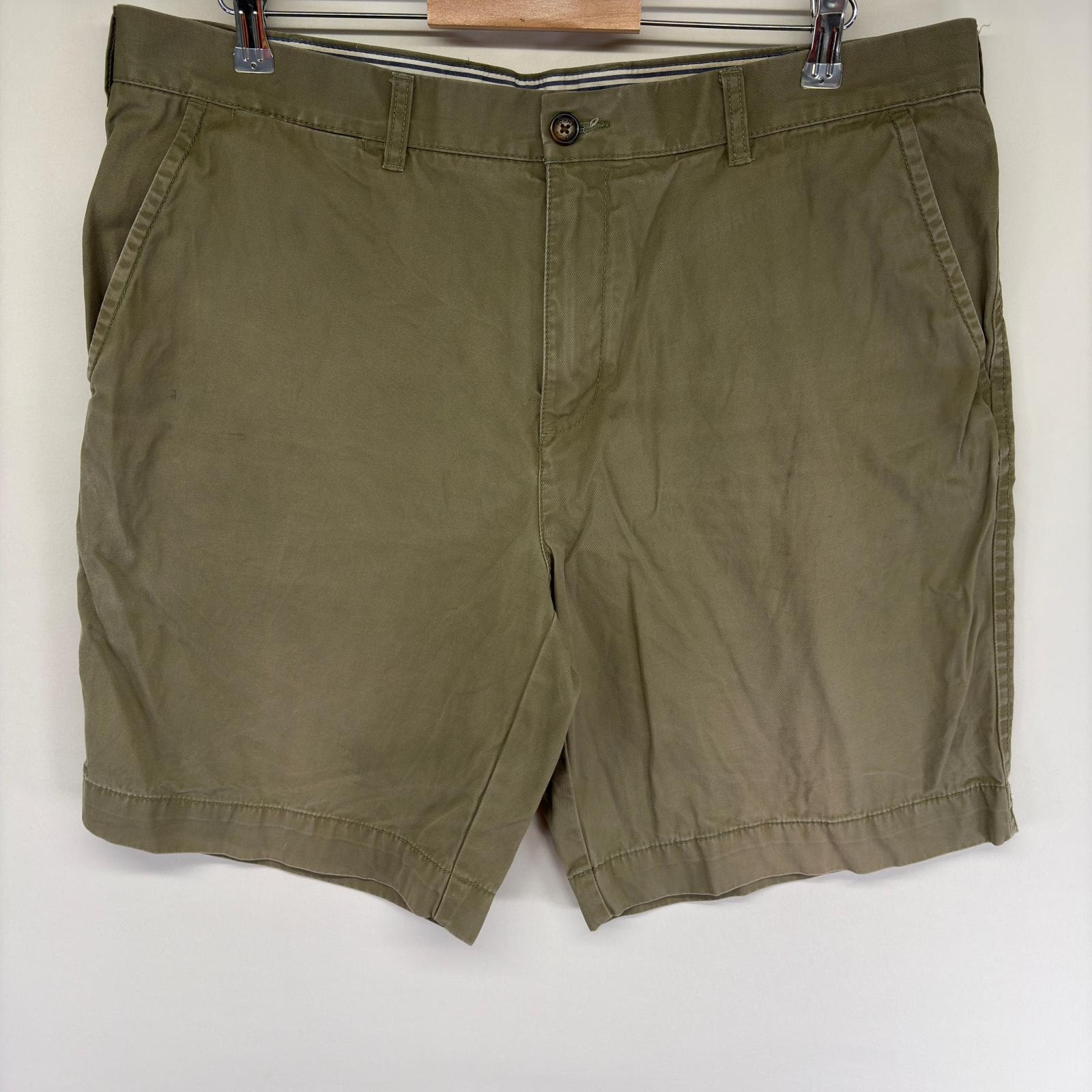 古着 トミーヒルフィガー TOMMY HILFIGER パンツ チノパン ペインター ワンポイントロゴ ジップ ショーツ ロゴ w38  グリーン系 メンズ