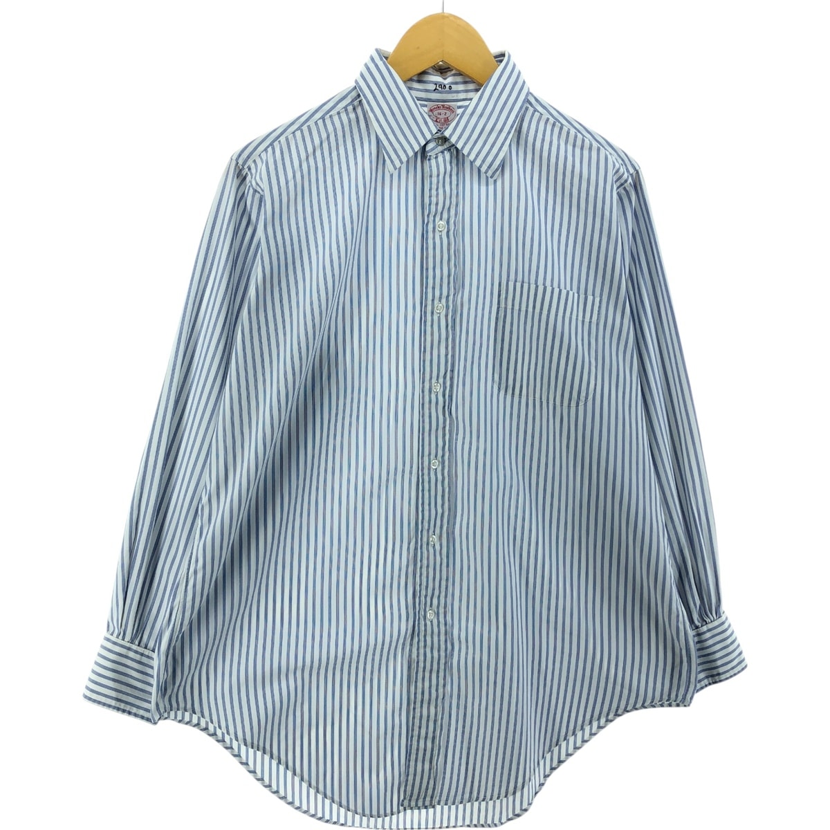 古着 ブルックスブラザーズ Brooks Brothers Est.1818 長袖 コットンストライプシャツ USA製 メンズL相当/eaa522215