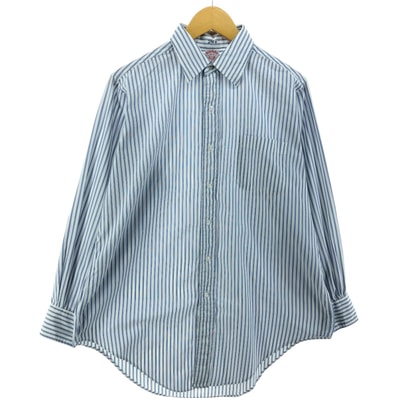 古着 ブルックスブラザーズ Brooks Brothers Est.1818 長袖 コットンストライプシャツ USA製 メンズL相当/eaa522215
