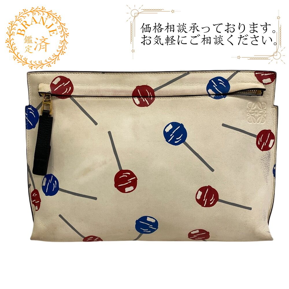 ロエベ LOEWE クラッチバッグ ロリポップキャンディ ホワイト