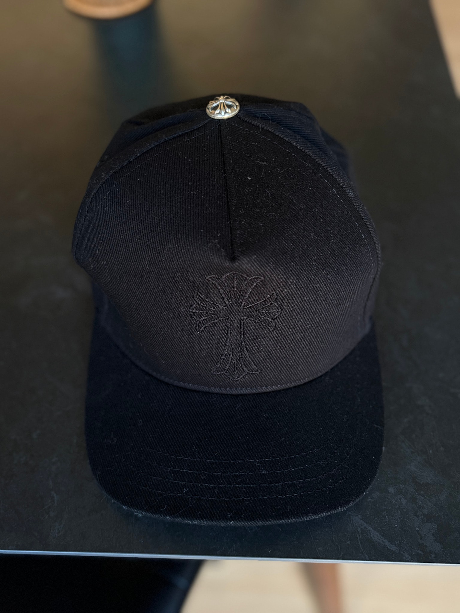 Chrome Hearts Cross Embroidery Baseball Cap "Black"