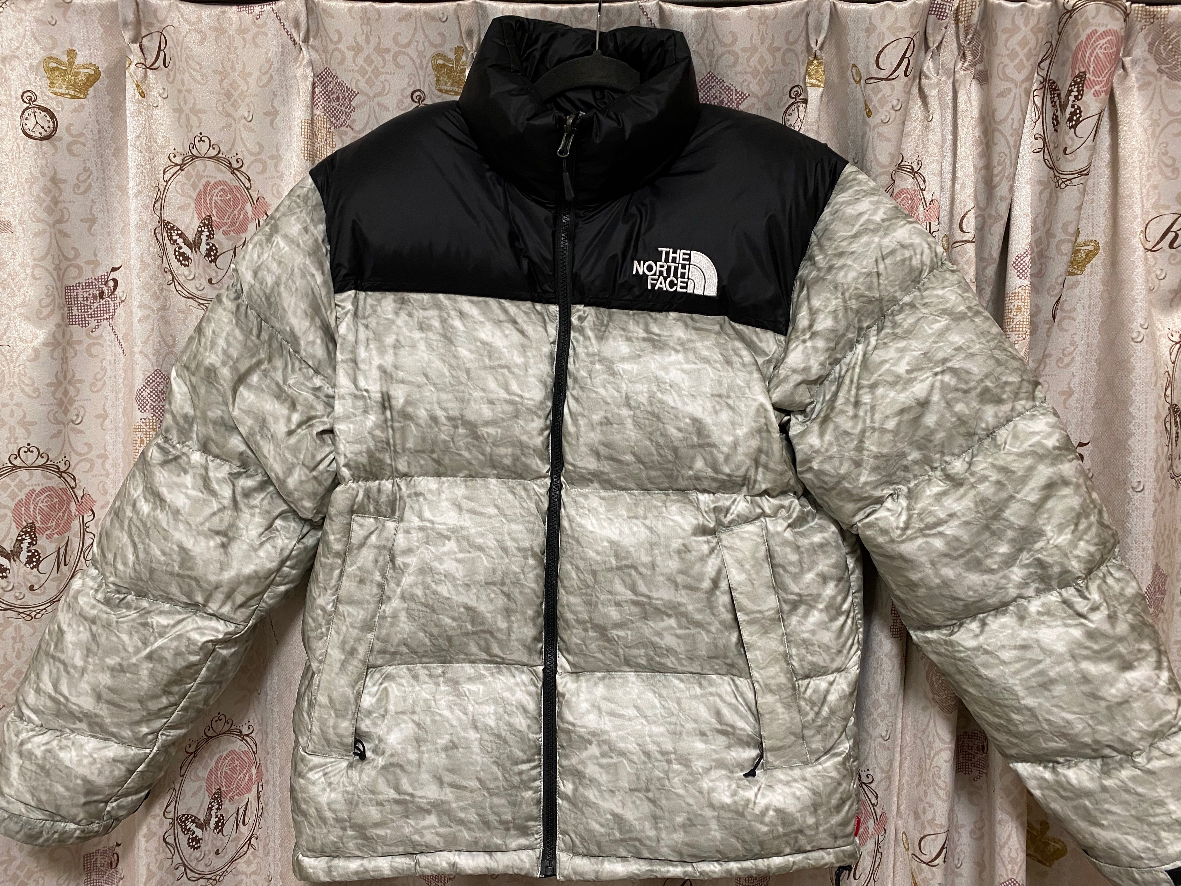 Supreme x The North Face Nuptse Jacket "White Paper Print"
