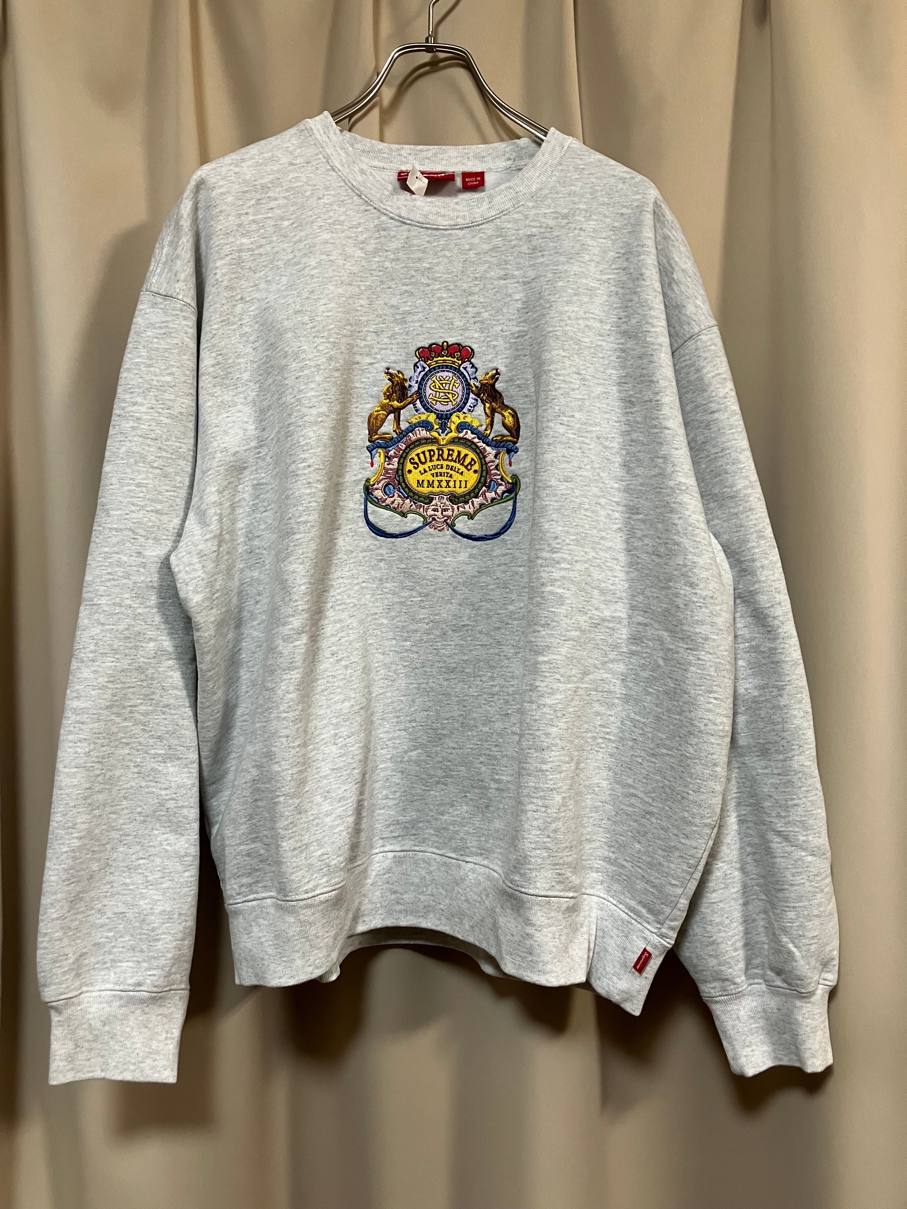 Supreme Crest Crewneck "Ash Grey"