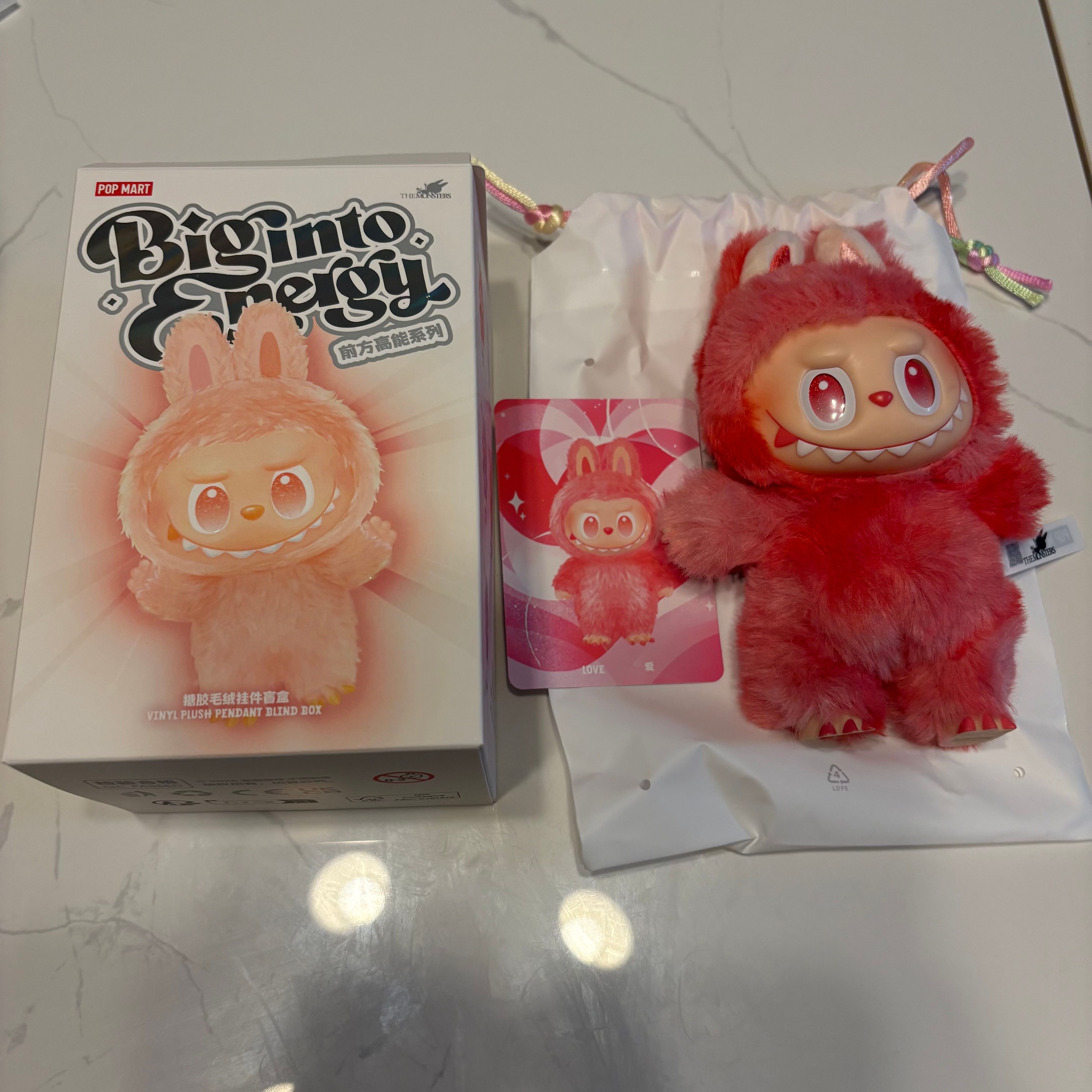 POP MART THE MONSTERS (LABUBU) Big into Energy Series Plush Pendant LOVE