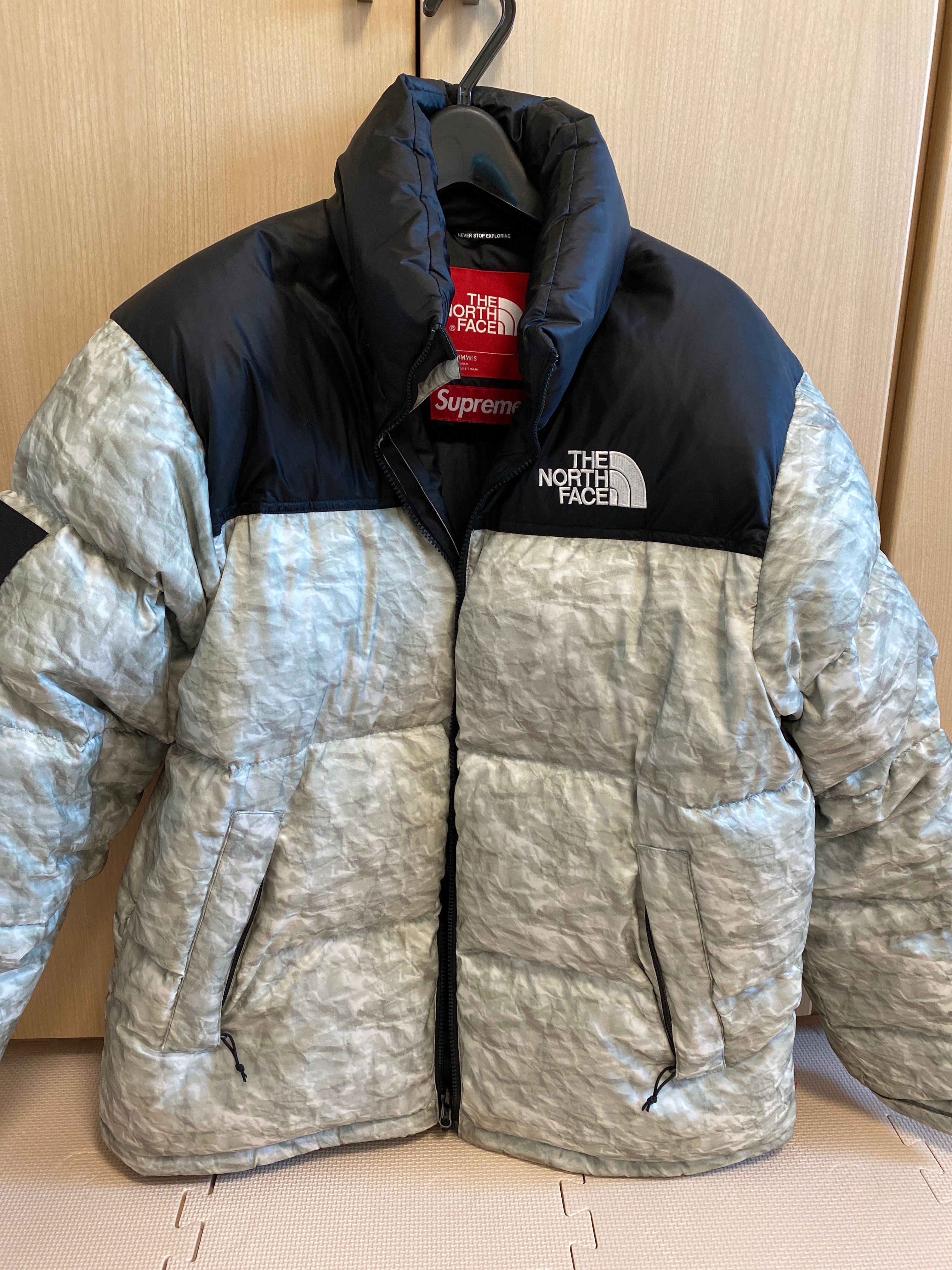 Supreme x The North Face Nuptse Jacket "White Paper Print"