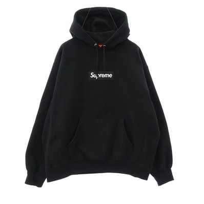 Supreme シュプリーム パーカー 23AW Box Logo Hooded Sweatshirt ボックスロゴ プルオーバースウェットパーカー フーディー ブラック系 L【中古】