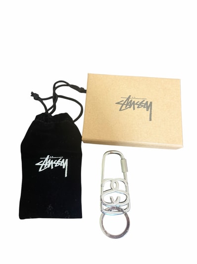 Stussy Ss Link Twist Carabiner "Brushed Nickel"