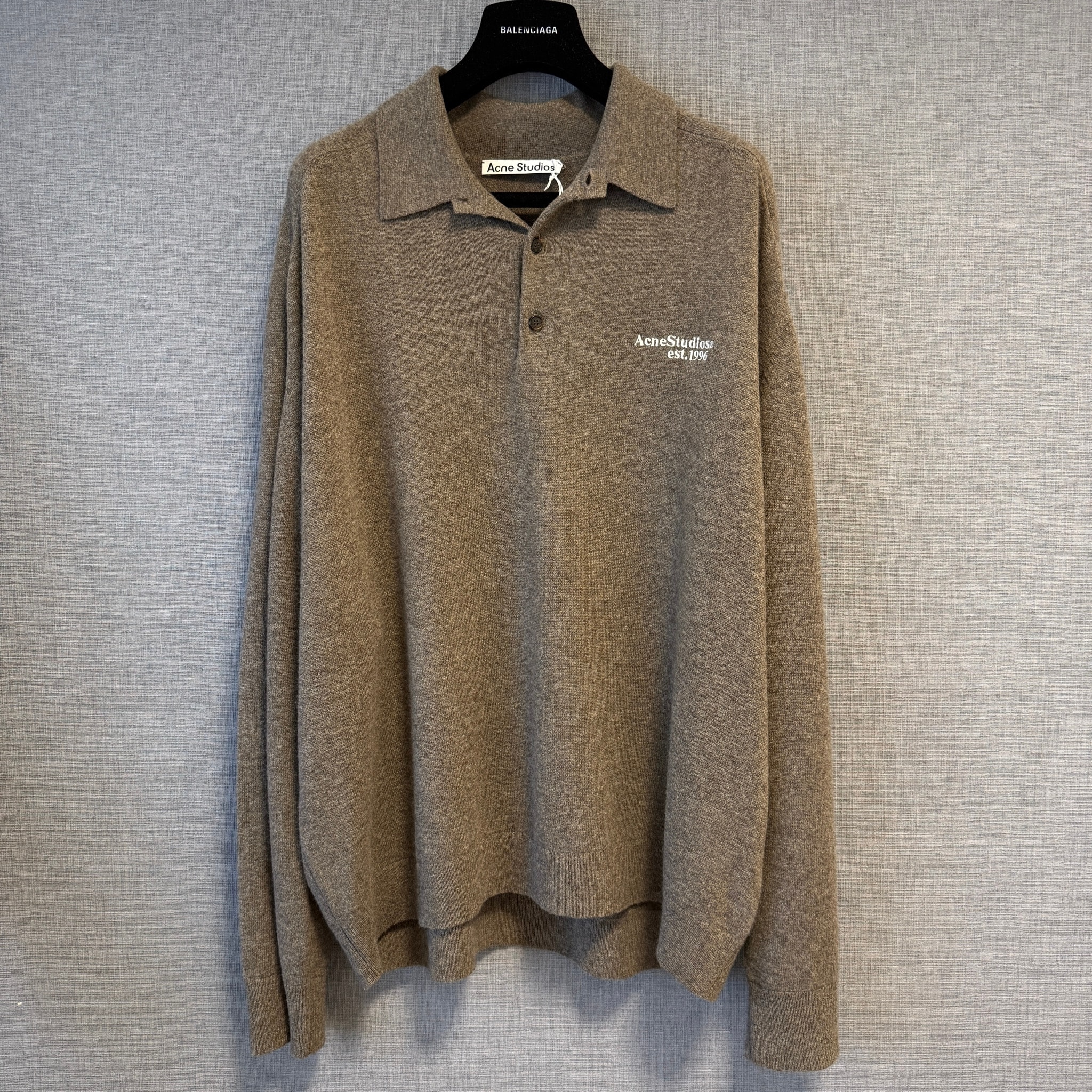 Acne Studios Wool Knit Polo "Brown"