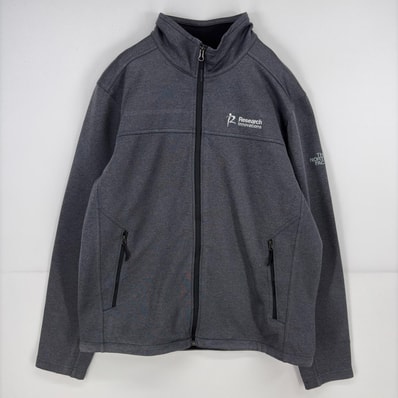 古着 ザ・ノースフェイス THE NORTH FACE ジャケット フルジップ ワンポイント 刺繍 シェルジャケット L グレー メンズ