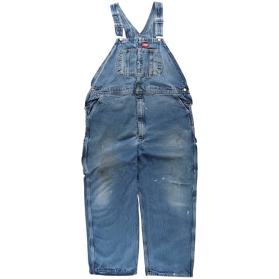 古着 ワイドパンツ ビックサイズ ディッキーズ Dickies デニムオーバーオール メンズw47相当/eaa630401