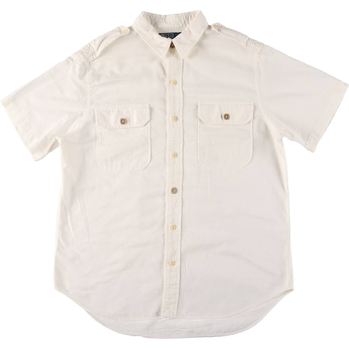 古着 ラルフローレン Ralph Lauren POLO by Ralph Lauren OCEAN SHIRT 半袖 コットンシャツ メンズM相当/eaa553992