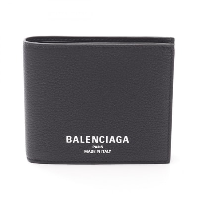 バレンシアガ BALENCIAGA Credit スクエア フォールデッドコインウォレット 二つ折り財布 財布 レザー メンズ レディース ブラック系 8119102ABV01000 【新品】