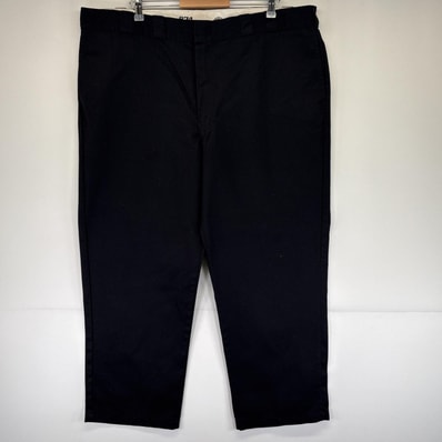 古着 ディッキーズ Dickies ワークパンツ 874 チノパン 大きいサイズ テーパード ワンポイントロゴ w44 L30 ブラック メンズ