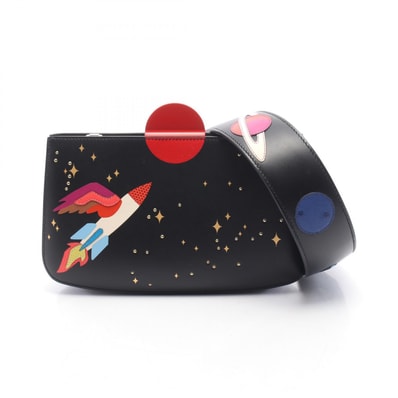 エルメス HERMES サック ア マリス スペース ショルダーバッグ バッグ カーフ(牛革) エキゾチックレザー ボックスカーフ U刻印(2022年製造) レディース ブラック系 / レッド系 / マルチカラー 【中古】