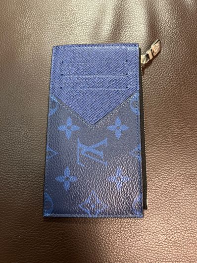 Louis Vuitton Coin Card Holder Taigarama "Cobalt"