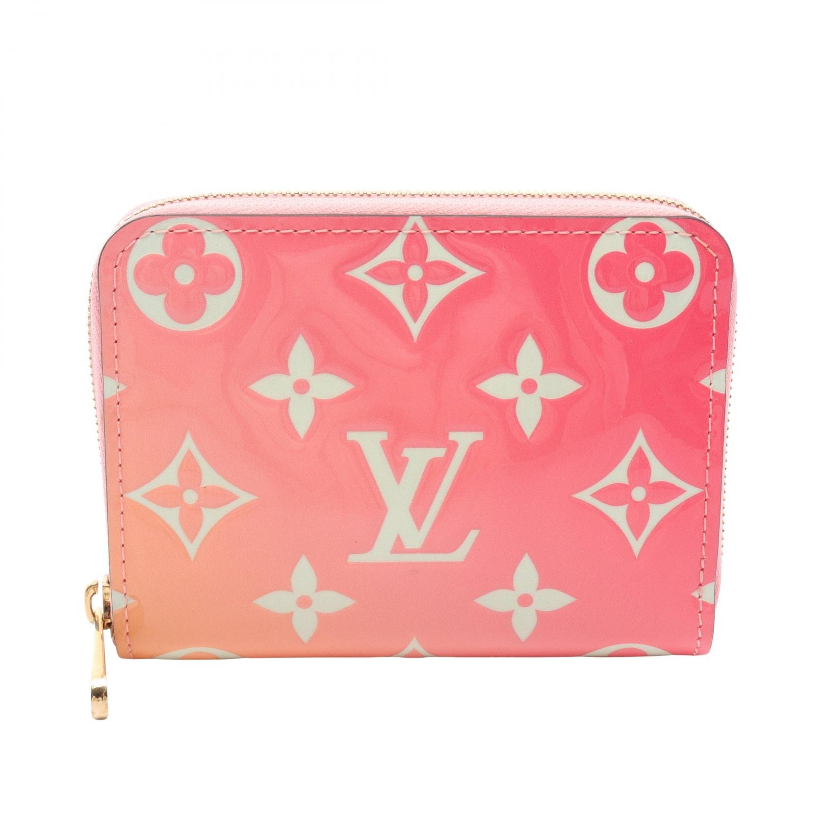 ルイ・ヴィトン LOUIS VUITTON ジッピー コインパース モノグラムヴェルニ サンライズ コインケース 財布 レザー ピンク レディース ピンク系 / オレンジ系 M64160 【中古】