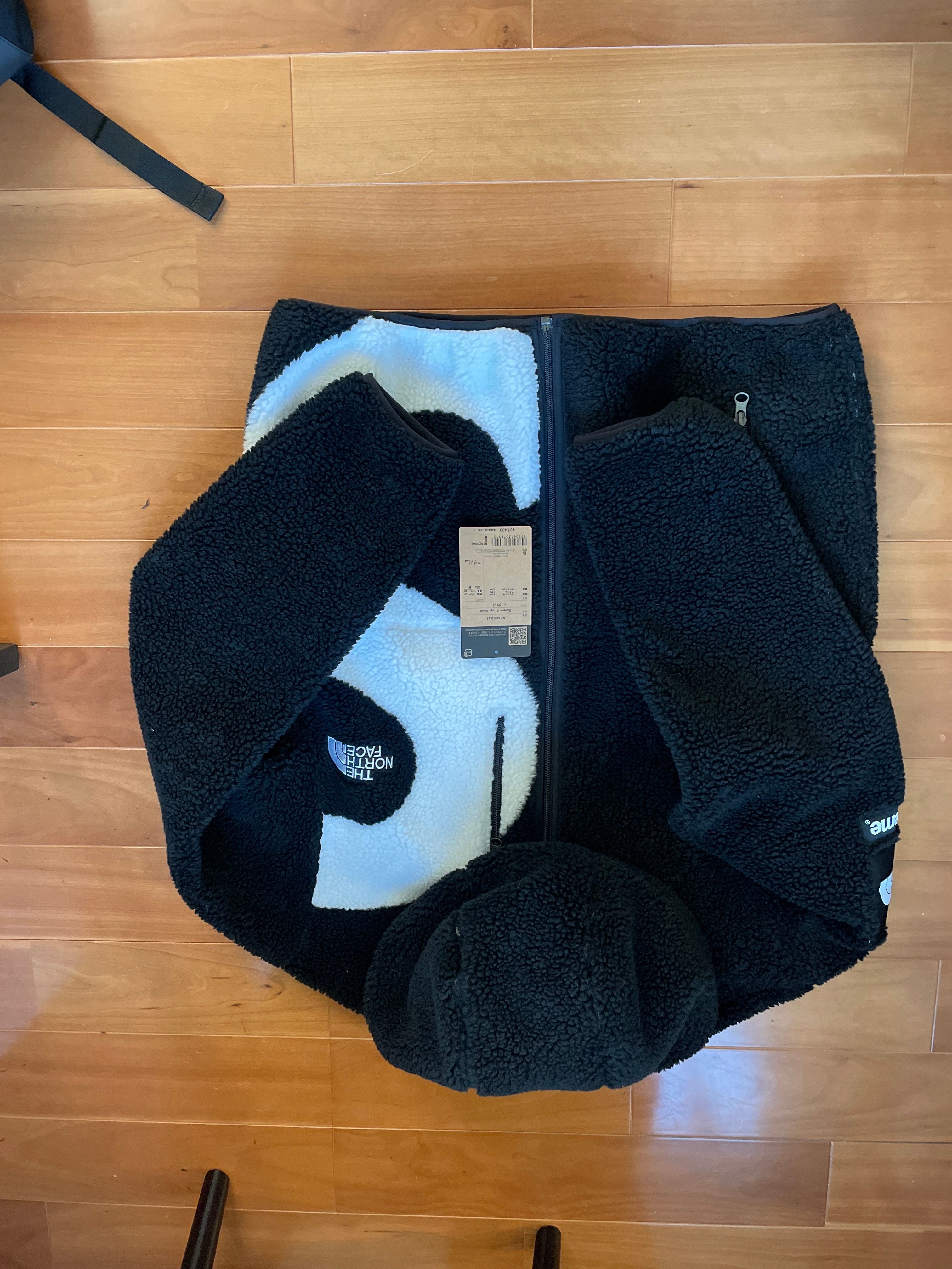 Supreme x The North Face S Logo Hooded Fleece Jacket "Black"