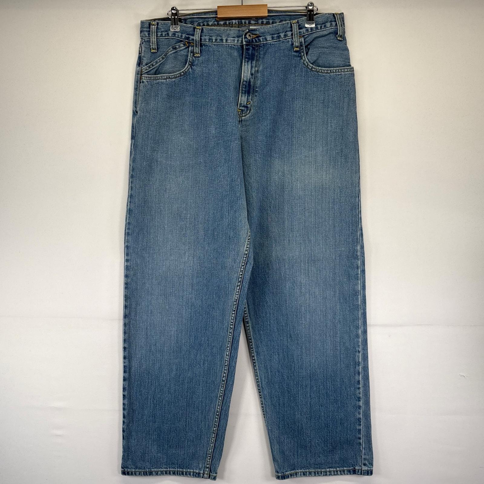 古着 リーバイス Levi's デニム パンツ シルバータブ バギー テーパード ジーパン 大きいサイズ W38×L34  ブルー系 メンズ