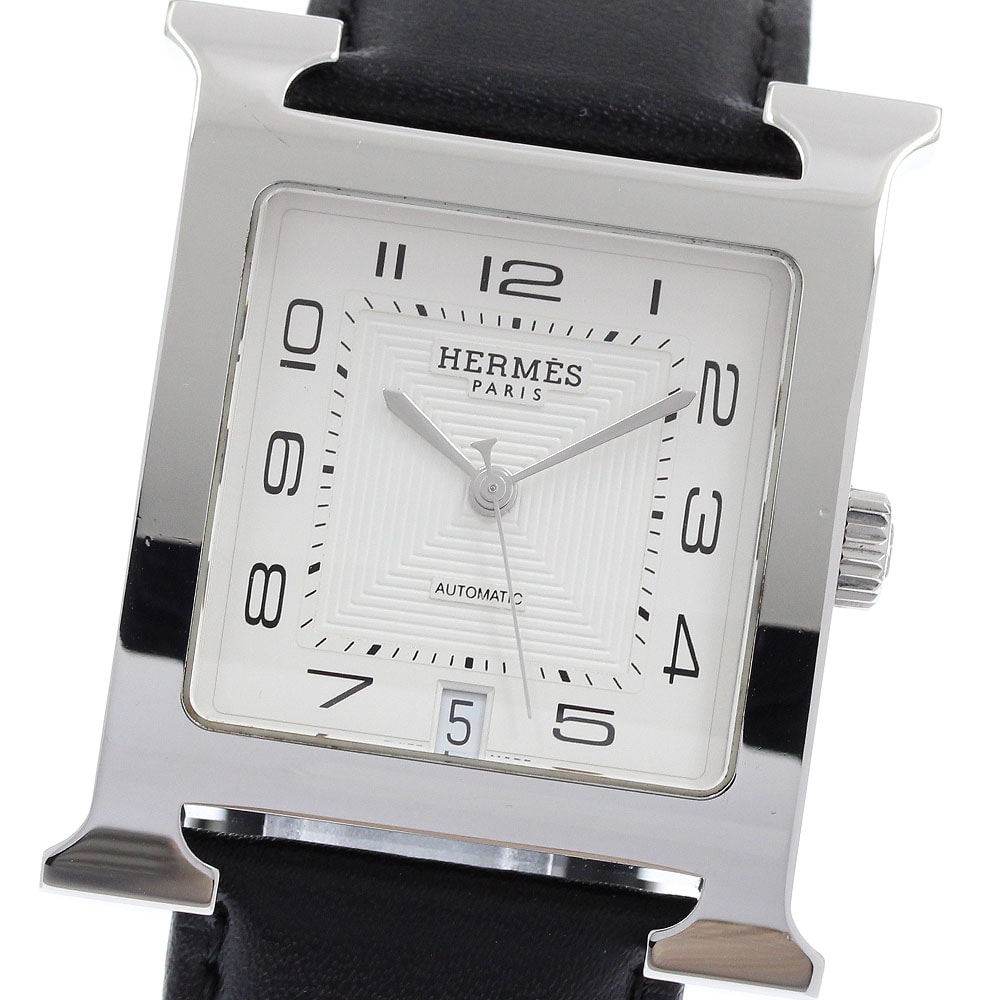 エルメス Hウォッチ デイト HH2.810 自動巻き メンズ 【中古】