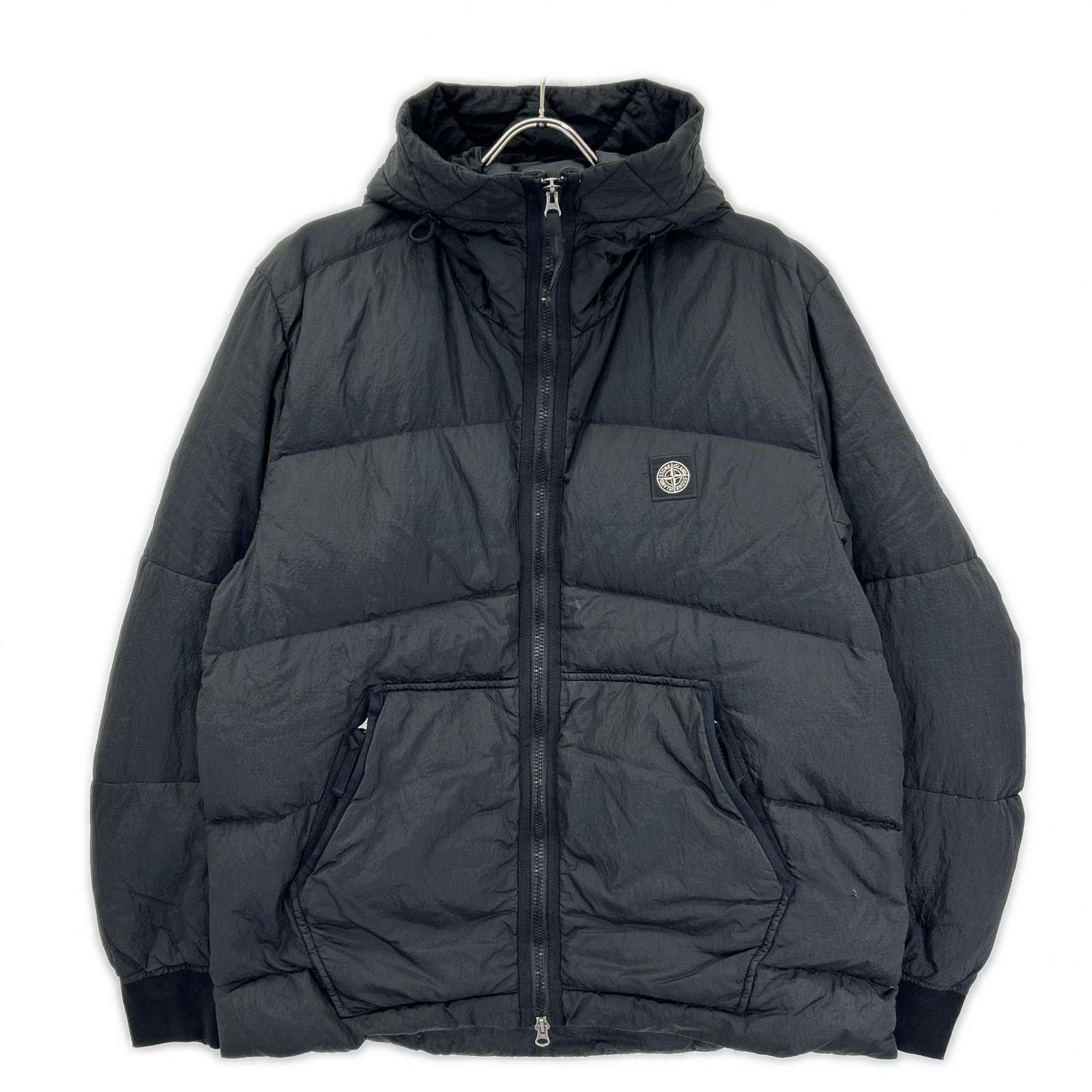ストーンアイランド ブラック 19AW 711540532 NYLON METAL WATRO RIPSTOP ダウン L
