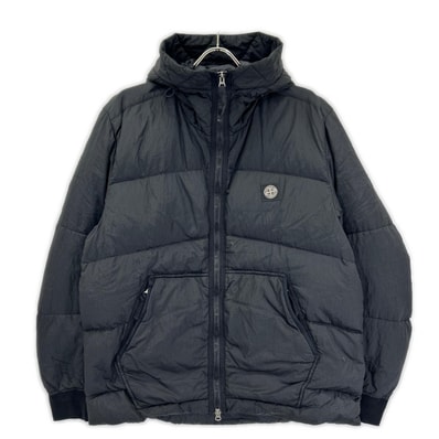 ストーンアイランド ブラック 19AW 711540532 NYLON METAL WATRO RIPSTOP ダウン L