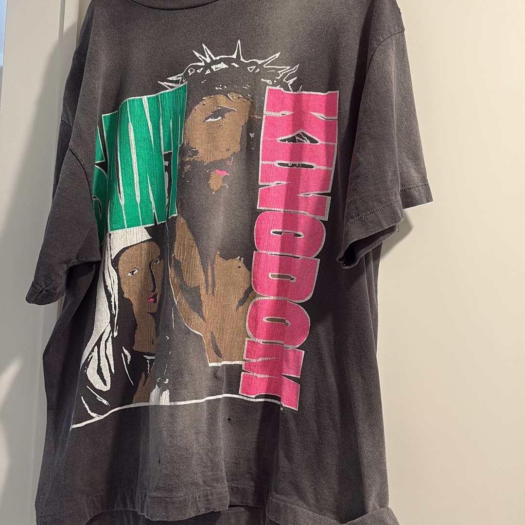SAINT Mxxxxxx 24SS x LASTMAN St Kingdom Short Sleeve T-Shirt "Black"