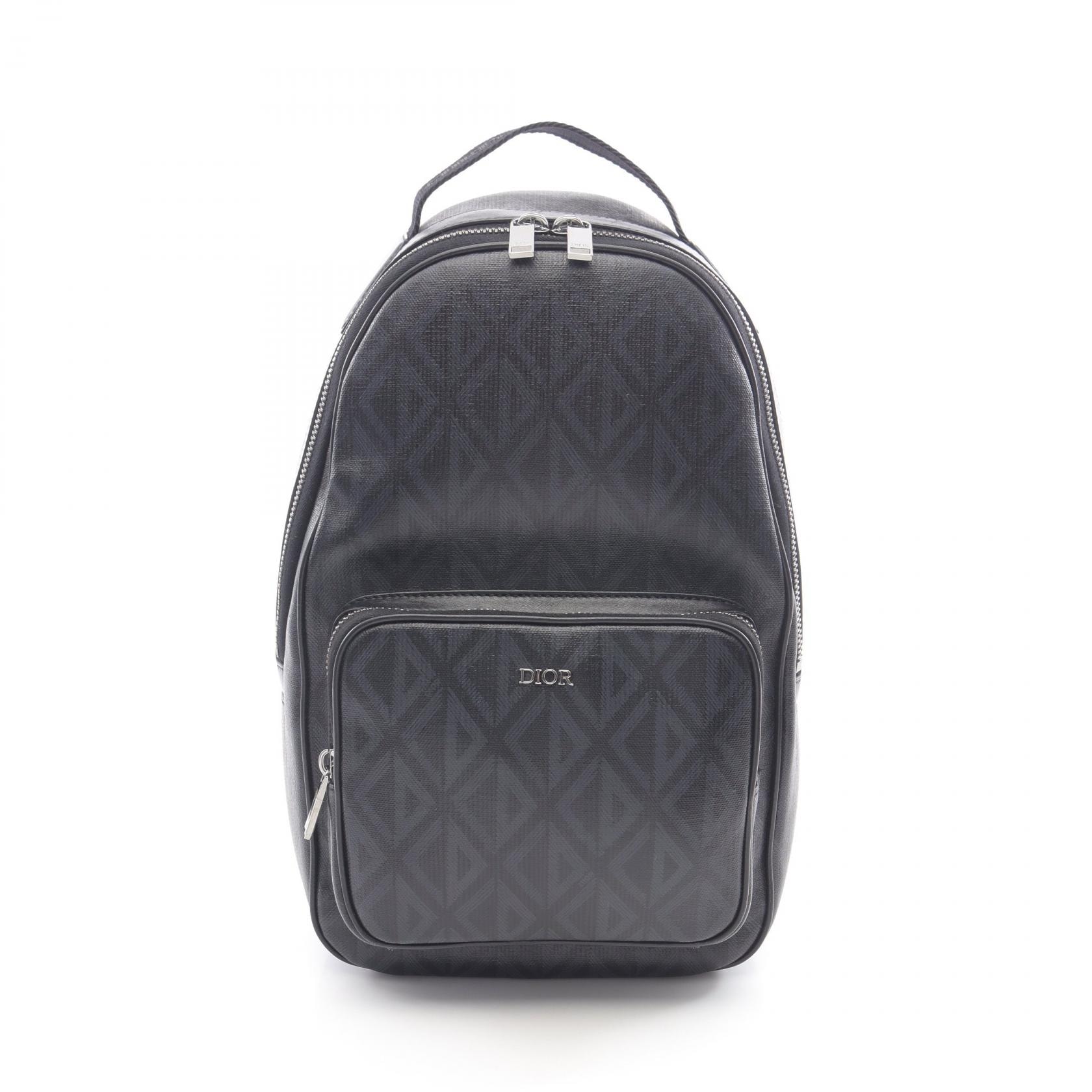 ディオール Dior ライダー ミニ スリングバッグ CDダイヤモンド ウエストバッグ ボディバッグ バッグ PVCコーティングキャンバス レザー メンズ ブラック系 / ネイビー系 【中古】