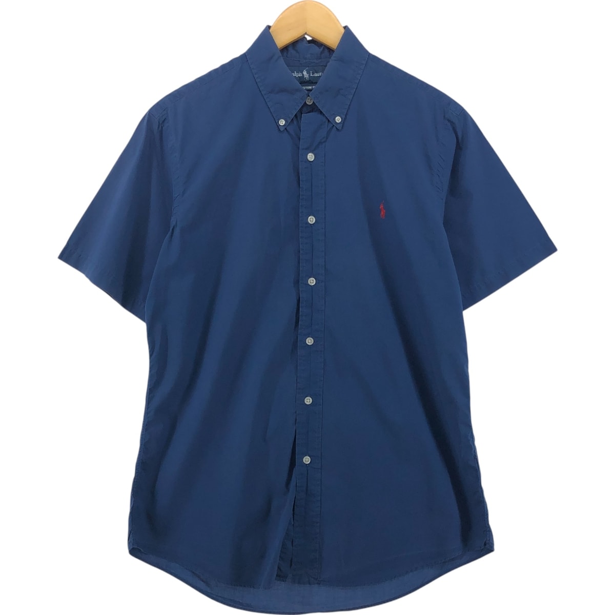 古着 ラルフローレン Ralph Lauren CUSTOM FIT 半袖 ボタンダウンシャツ メンズM相当/eaa556650