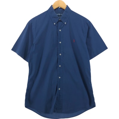 古着 ラルフローレン Ralph Lauren CUSTOM FIT 半袖 ボタンダウンシャツ メンズM相当/eaa556650