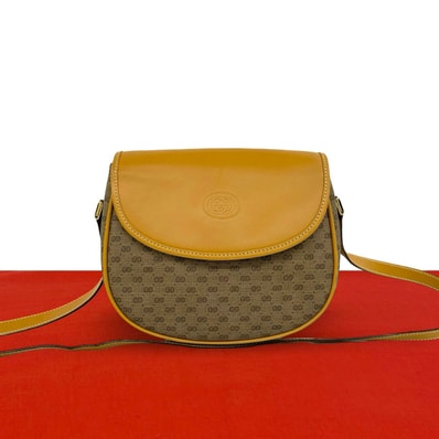 GUCCI グッチ マイクロGG ロゴ 柄 レザー PVC ショルダーバッグ ブラウン
22940