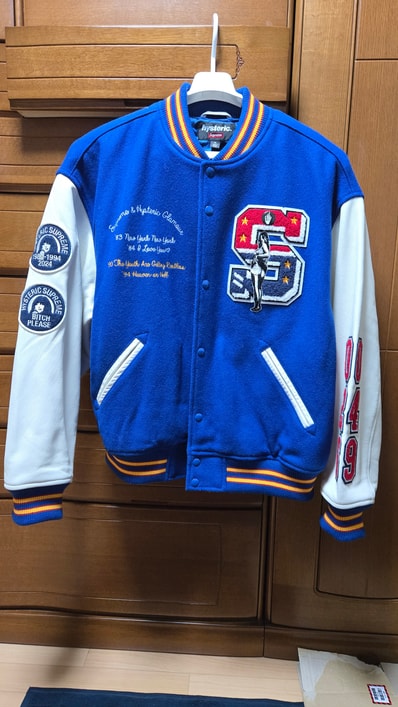 Supreme x HYSTERIC GLAMOUR Varsity Jacket "Royal"