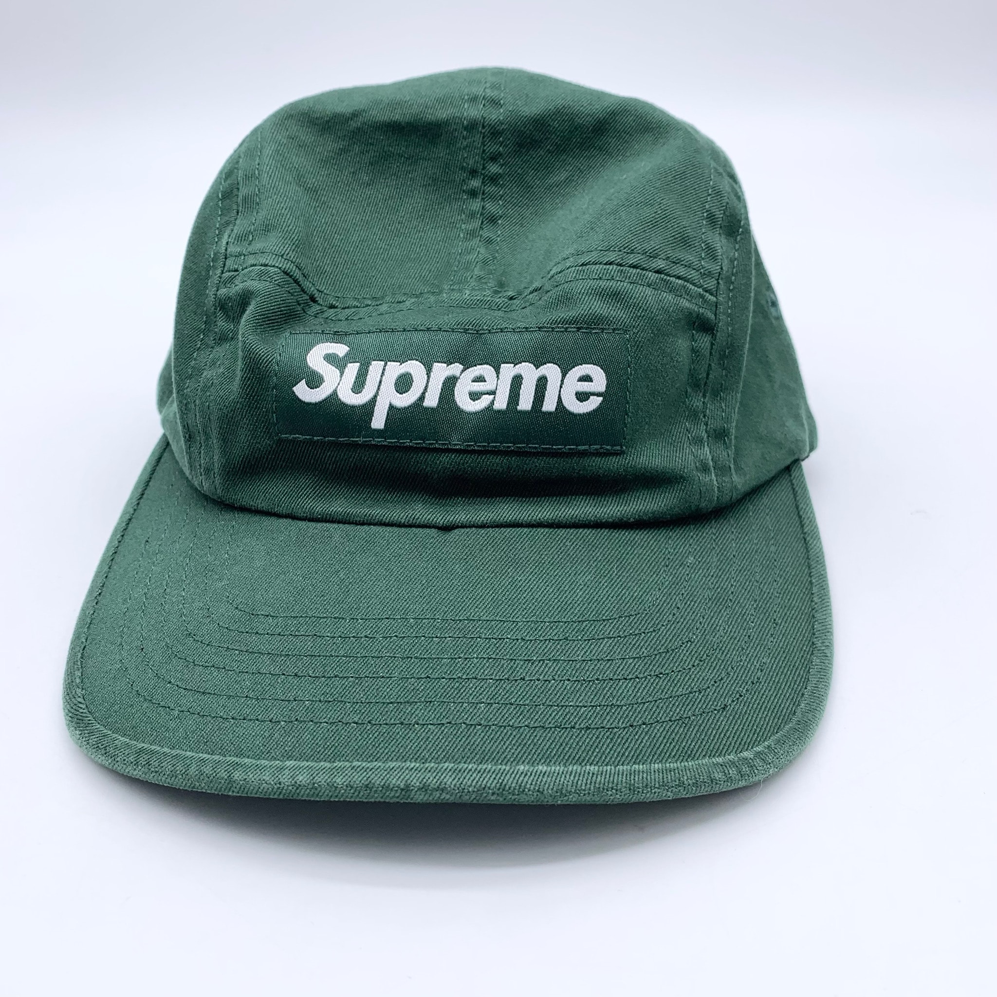 Supreme Washed Chino Twill Camp Cap "Pine Green"(23FW)