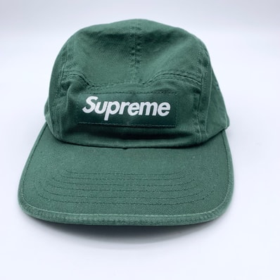 Supreme Washed Chino Twill Camp Cap "Pine Green"(23FW)