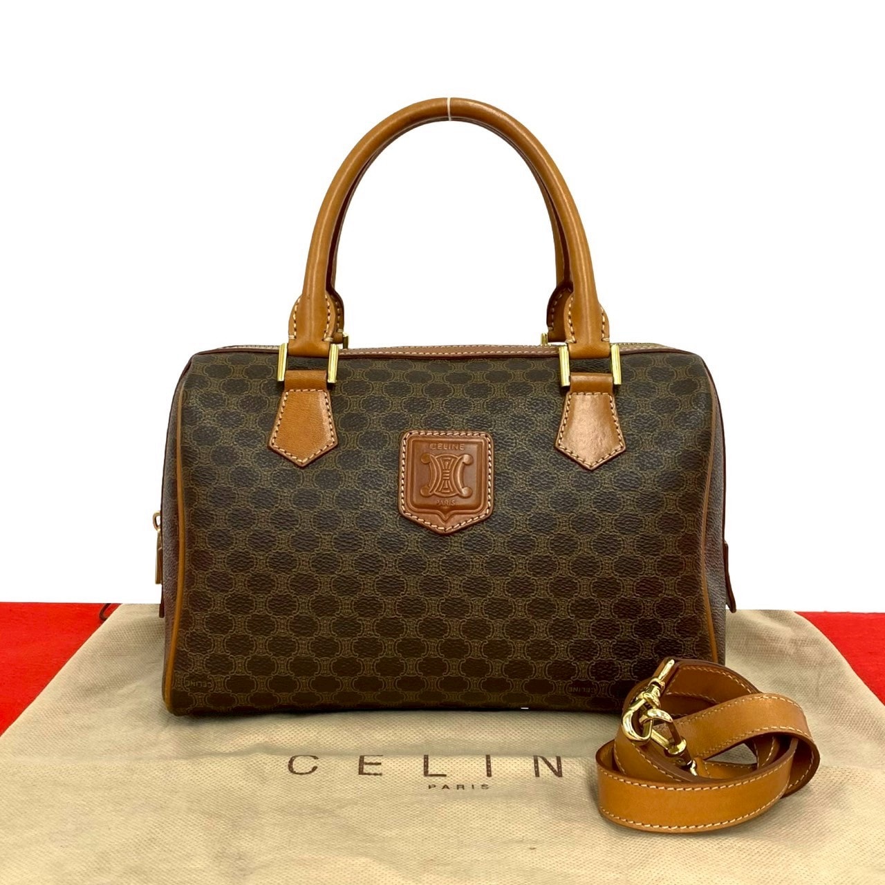 B (目立った傷や汚れなし)】CELINE セリーヌ マカダム ブラゾン 