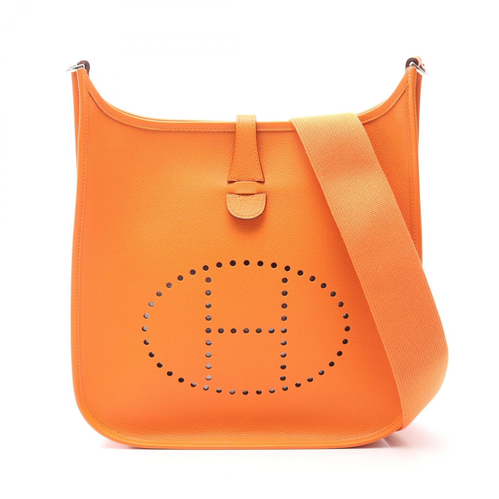 エルメス HERMES エヴリン 2 ドゥ PM ショルダーバッグ バッグ レザー ヴォーエプソン ヴォーエプソン オレンジ □I刻印(2005年製造) レディース オレンジ系 【中古】
