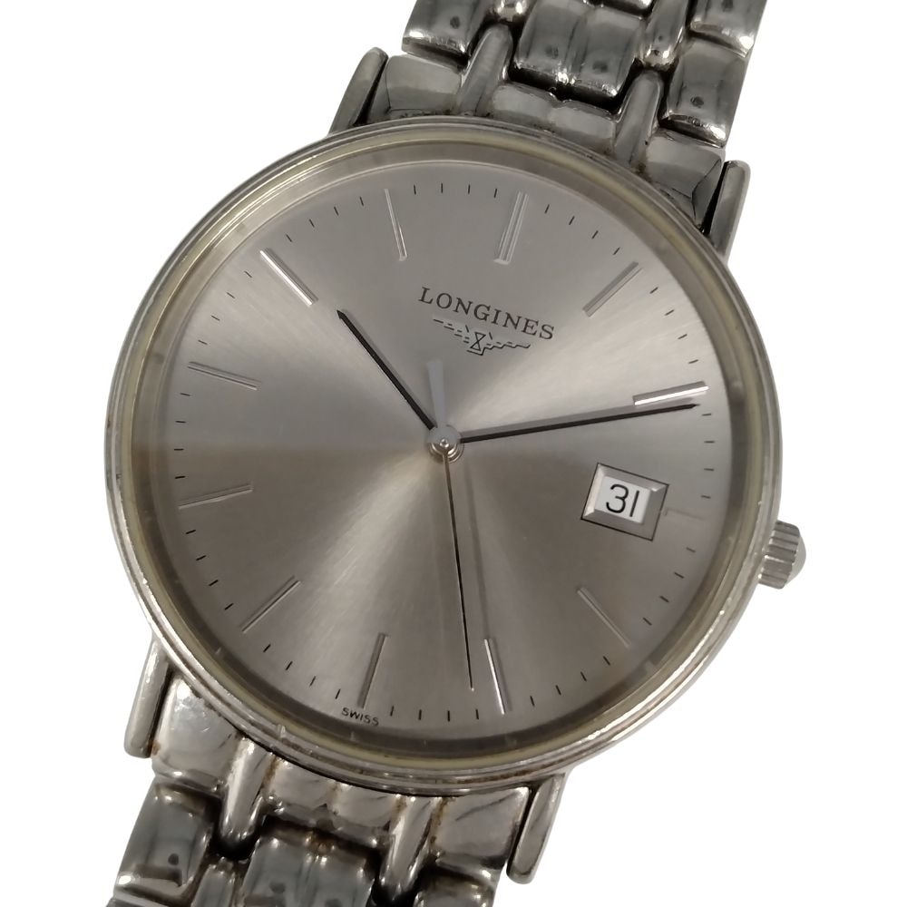 LONGINES ロンジン L4.720.4 グランドクラシック デイト クォーツ ステンレス メンズ 腕時計 シルバー 正規品 / C884