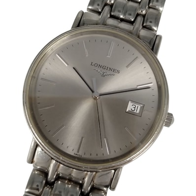 LONGINES ロンジン L4.720.4 グランドクラシック デイト クォーツ ステンレス メンズ 腕時計 シルバー 正規品 / C884