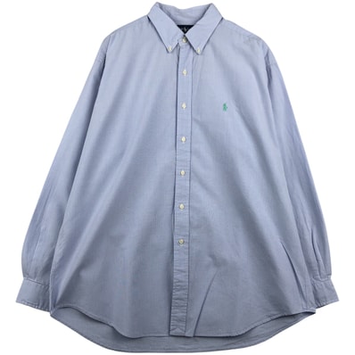 古着 ラルフローレン Ralph Lauren BLAKE 長袖 ボタンダウンチェックシャツ メンズXL相当/eaa458768