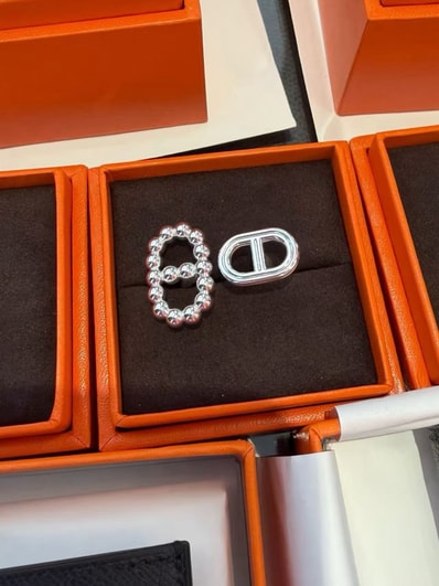 新品 HERMES エルメス リング・指輪 シェーヌダンクル アレア2 シルバー シルバー925 (SV925 Ag925)