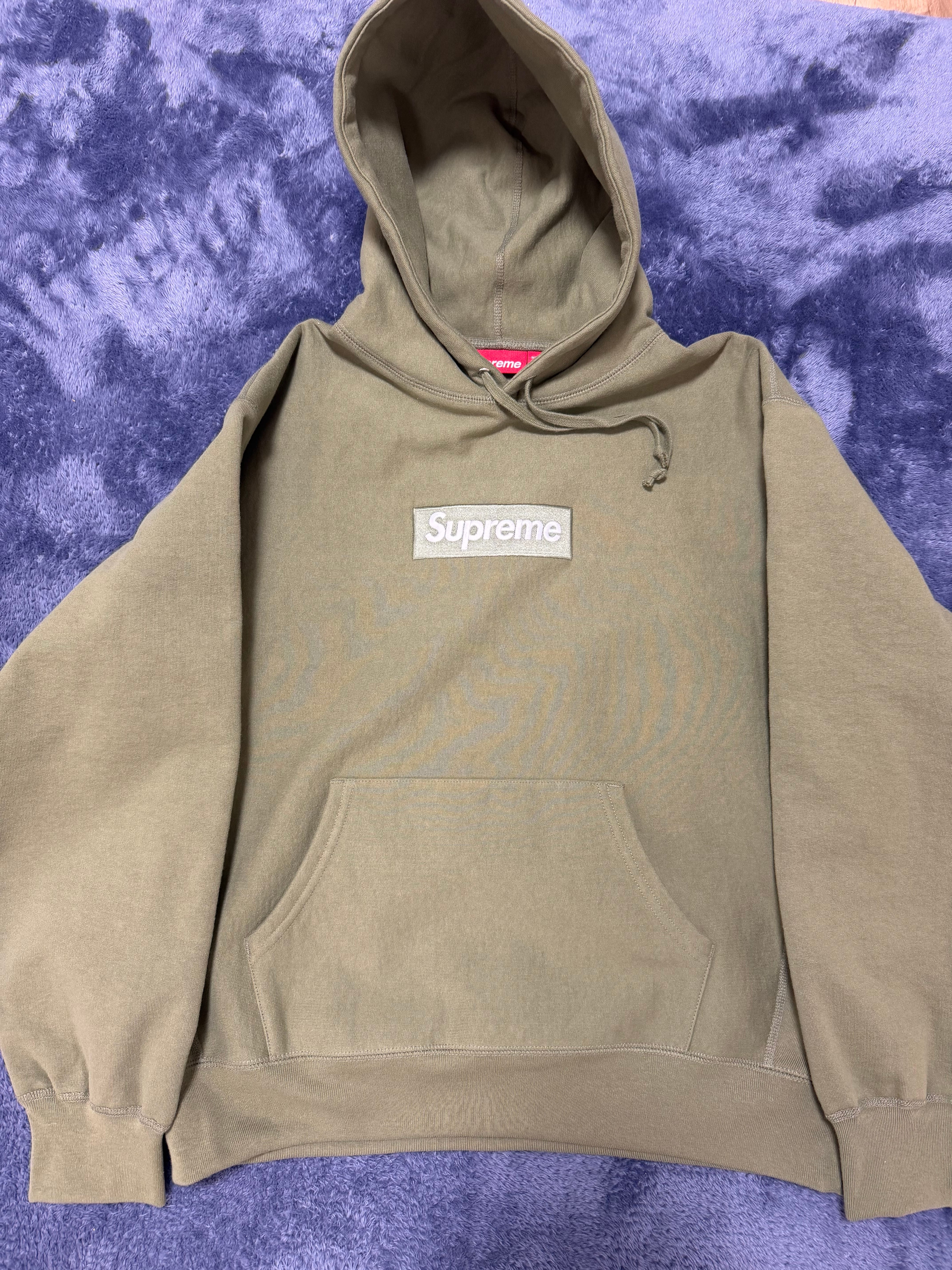 Supreme Box Logo Hooded Sweatshirt (25FW) "Light Olive"