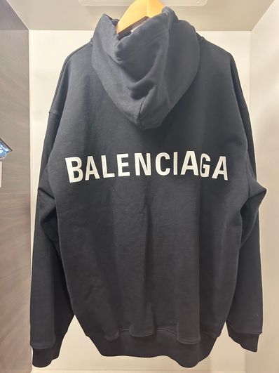 Balenciaga Logo Hoodie Medium Fit "Black"