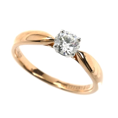 TIFFANY&Co. ティファニー K18PG ピンクゴールド Pt950プラチナ ハーモニー ダイヤ リング・指輪 70624 ダイヤモンド0.28ct 6号 2.4g レディース【中古】【美品】