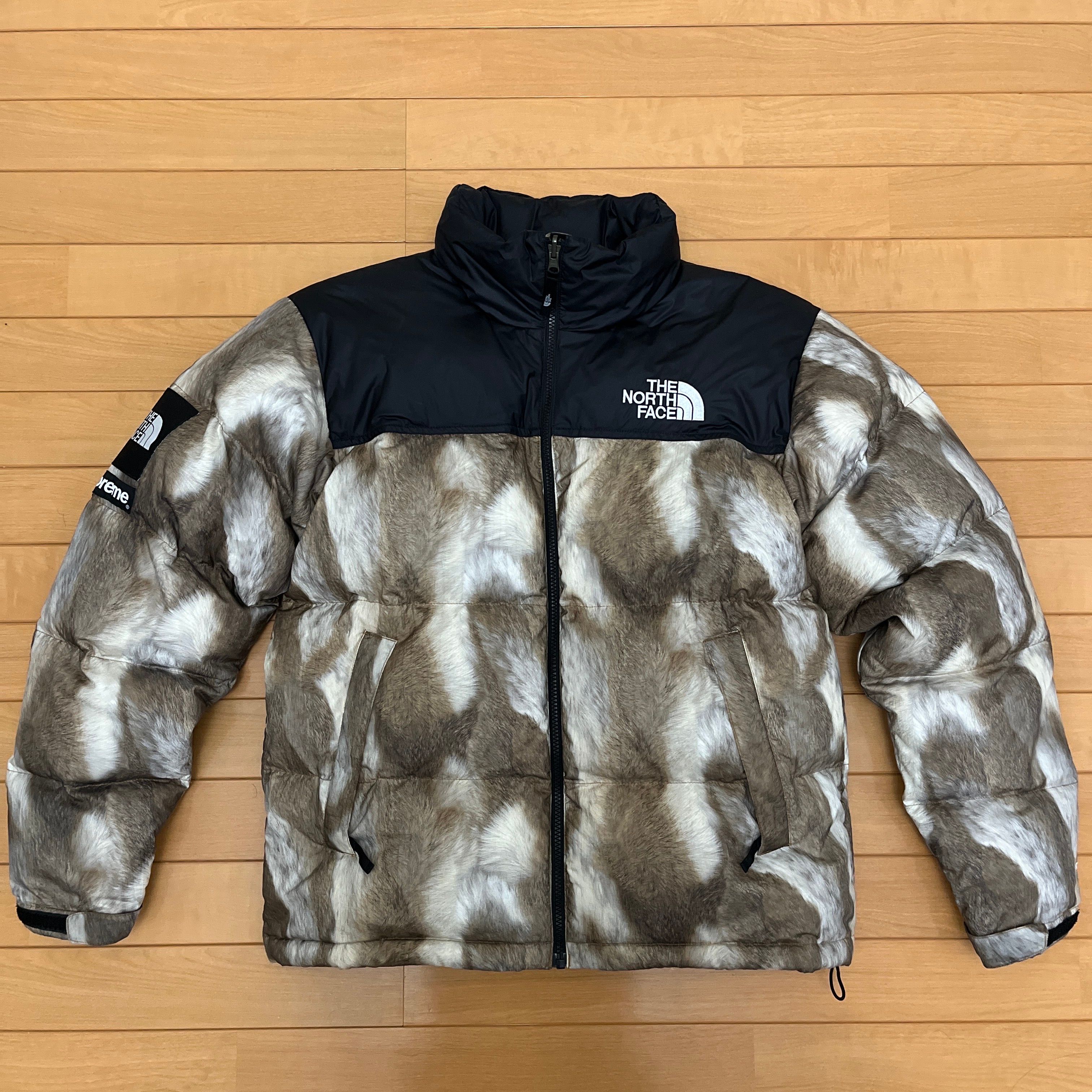 Supreme x The North Face Fur Print Nuptse Jacket "Brown"