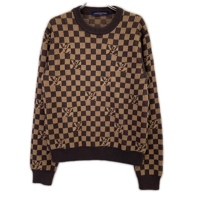 ルイヴィトン HLN77W2LL ダミエジャガードモチーフニット M
